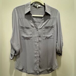 Grey slim fit portofino shirt from express 
Size medium